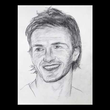 David Beckham celebrity pencil drawing