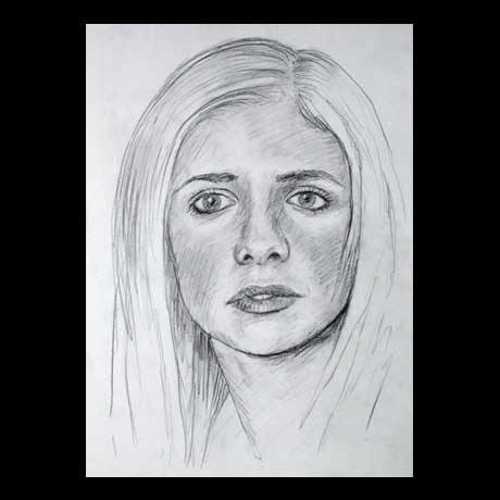 Buffy celebrity pencil drawing