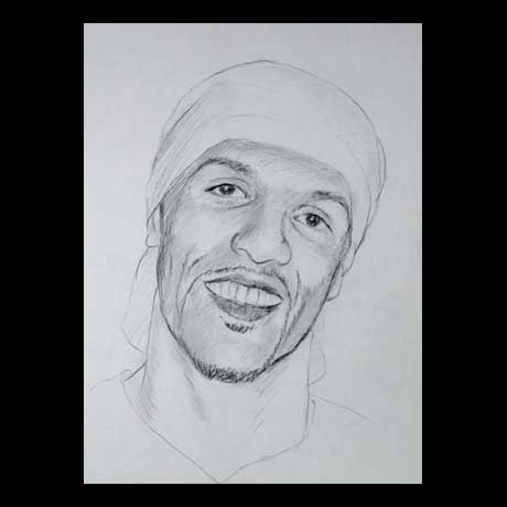 Craig David celebrity pencil drawing