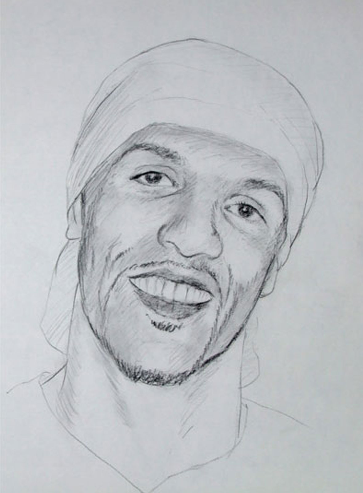 Craig David portrait drawing on paper