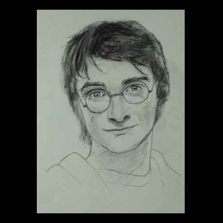 Daniel Radcliffe celebrity pencil drawing