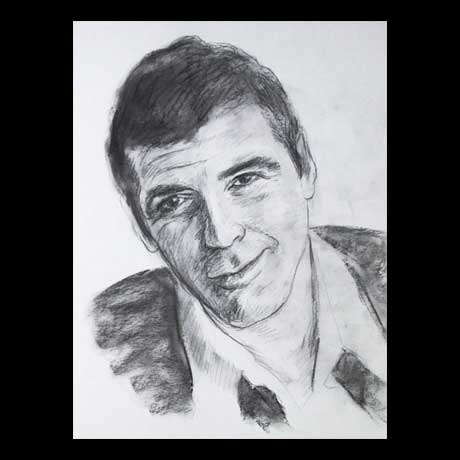 George Clooney celebrity pencil drawing