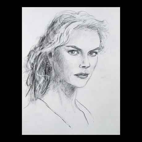 Nicole Kidman celebrity pencil drawing