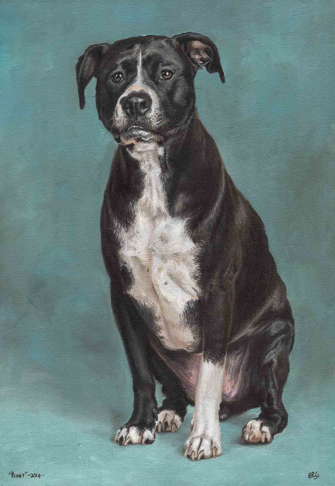 Pitbull 2024 dog painting