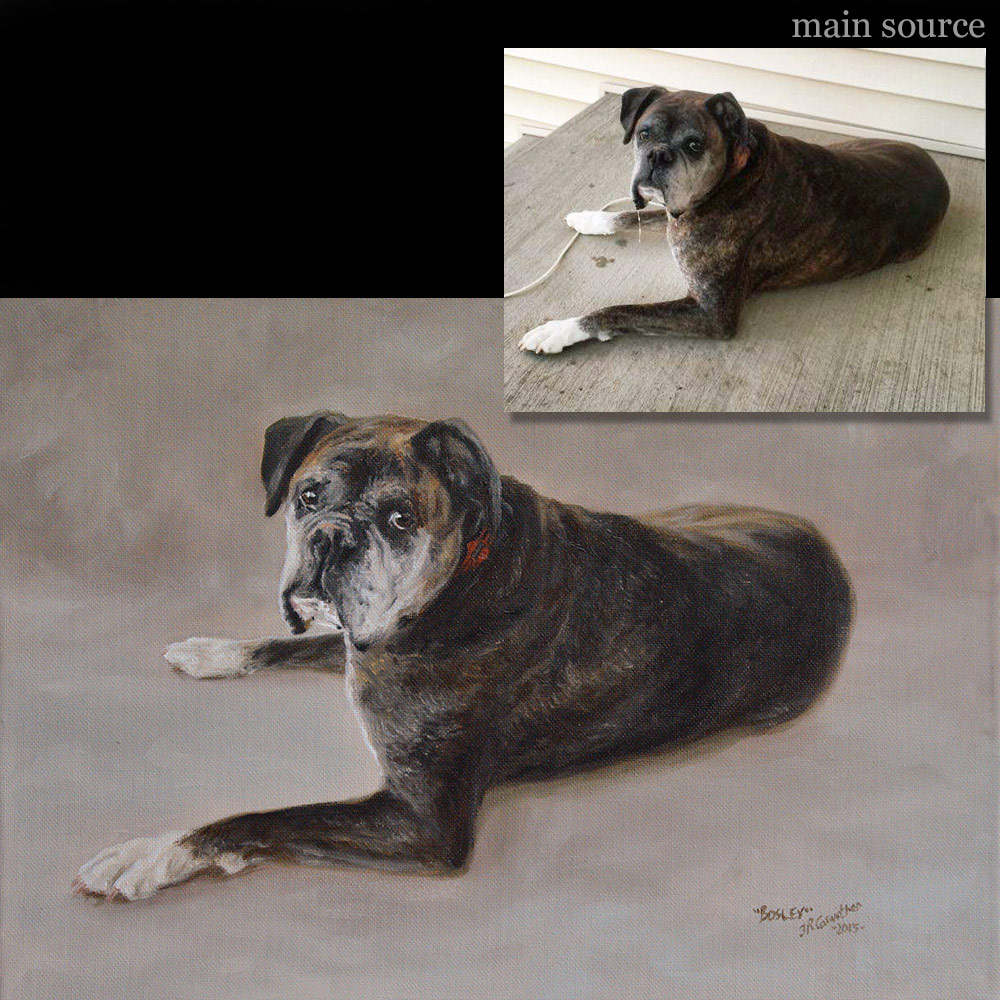 Bulldog 2 - oil paint on canvas