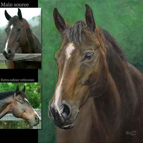 Horse Equine oil painting on canvas