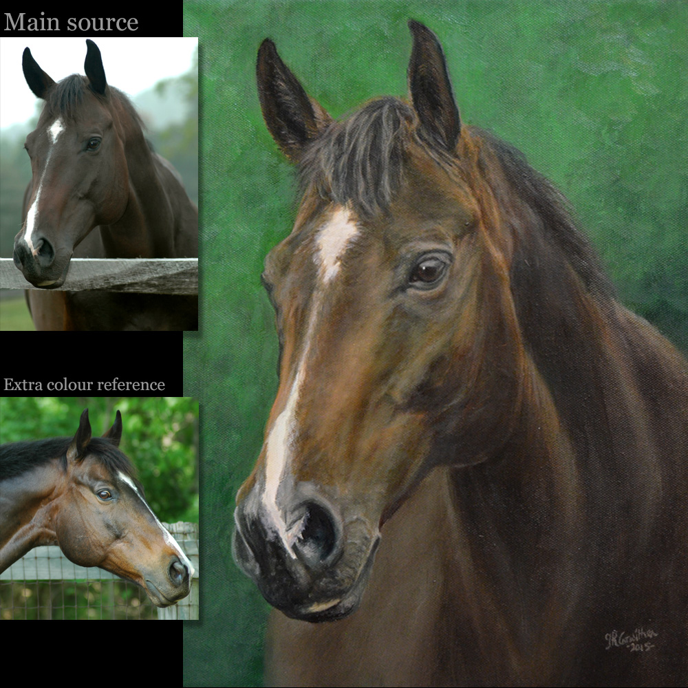 Horse 6 painting, oil paint on canvas