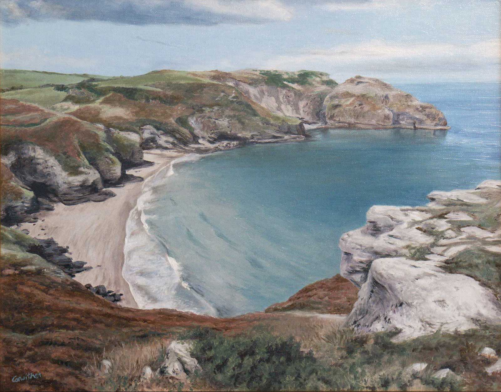 Tintagel, Cornwall oil painting landscape on canvas