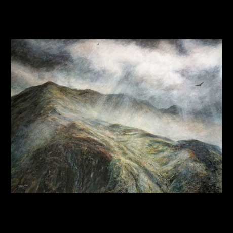 Snowdon, Wales landscape painting oil paint on canvas