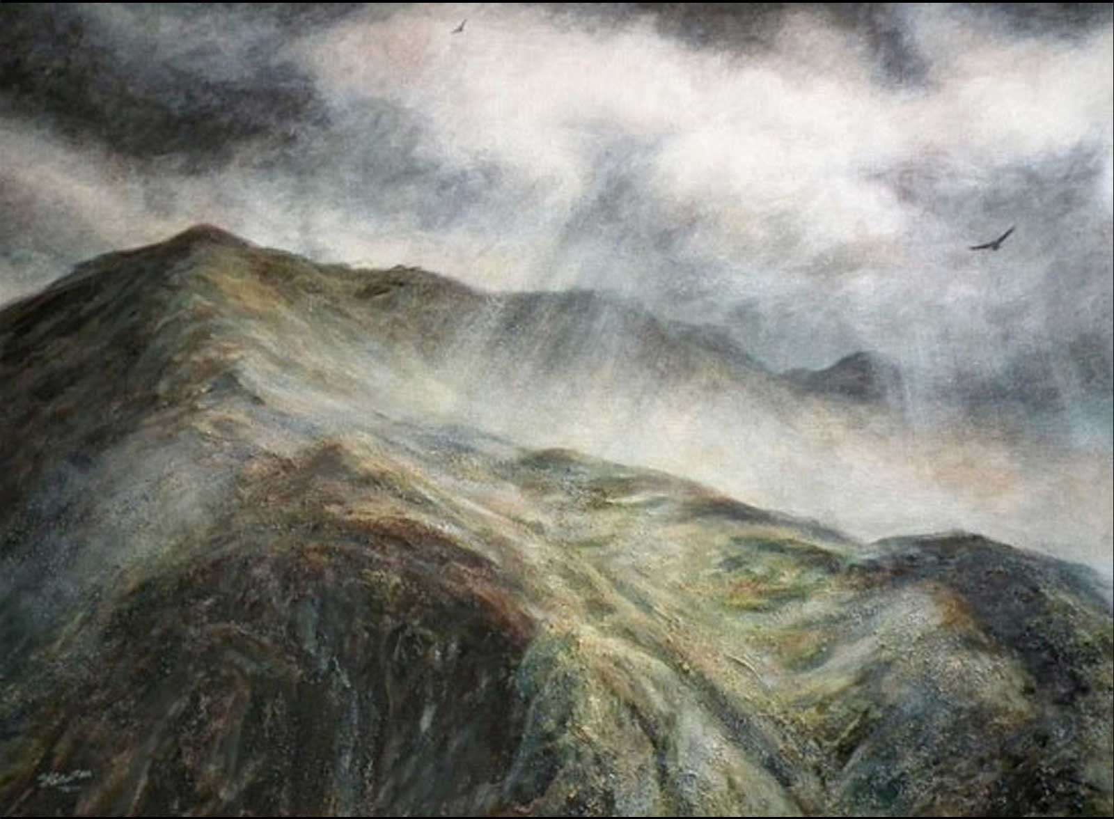 "Snowdon" mountain oil painting on canvas