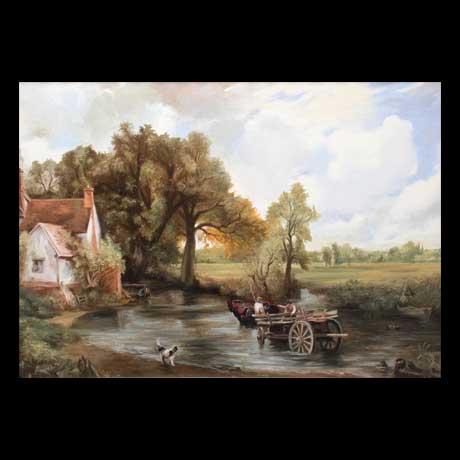 The Haywain landscape painting oil paint on canvas