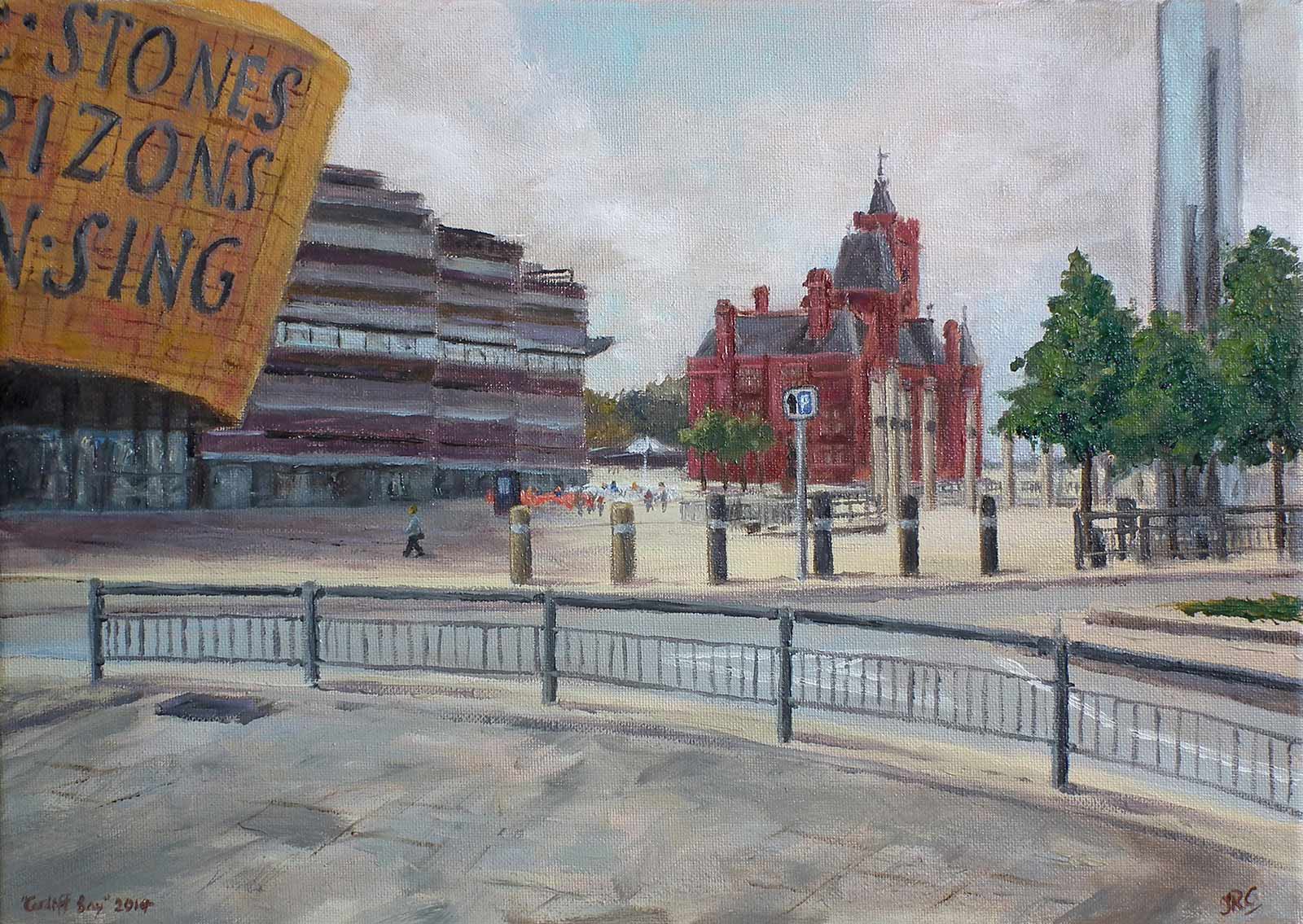 Cardiff Bay (1), oil painting on canvas