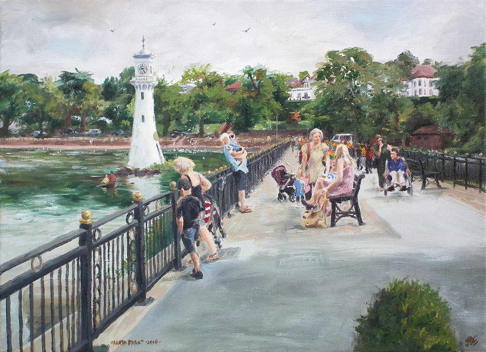 Roath Park (1), oil painting on canvas