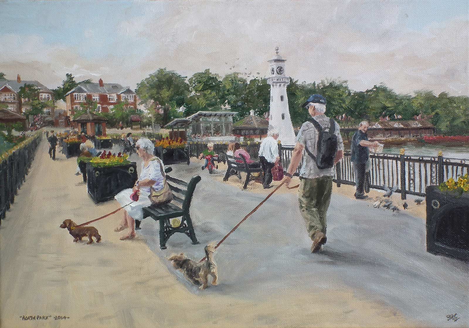 Roath Park (1), oil painting on canvas