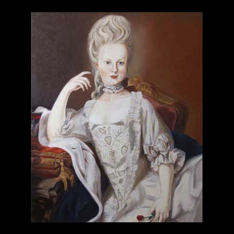 Marie Antoinette Portrait painting, oil paint on canvas