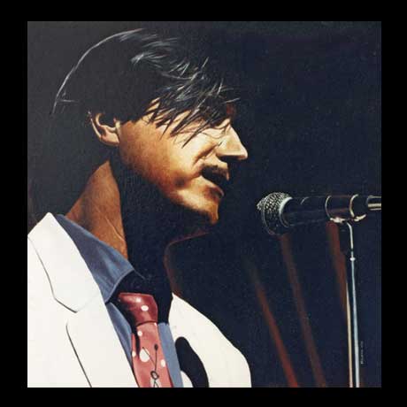 Brian Ferry oil painting, oil paint on canvas