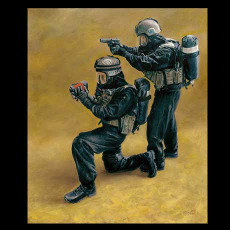 Special forces, oil painting on canvas