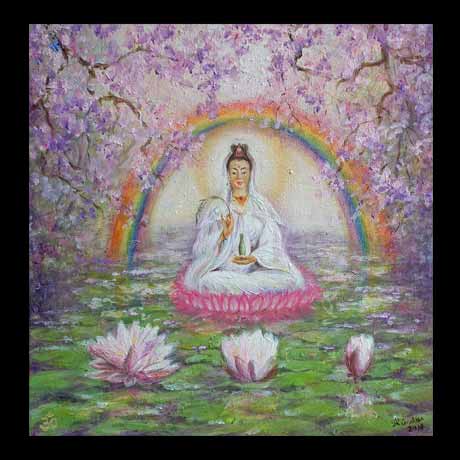 Kwan Yin, oil painting on canvas