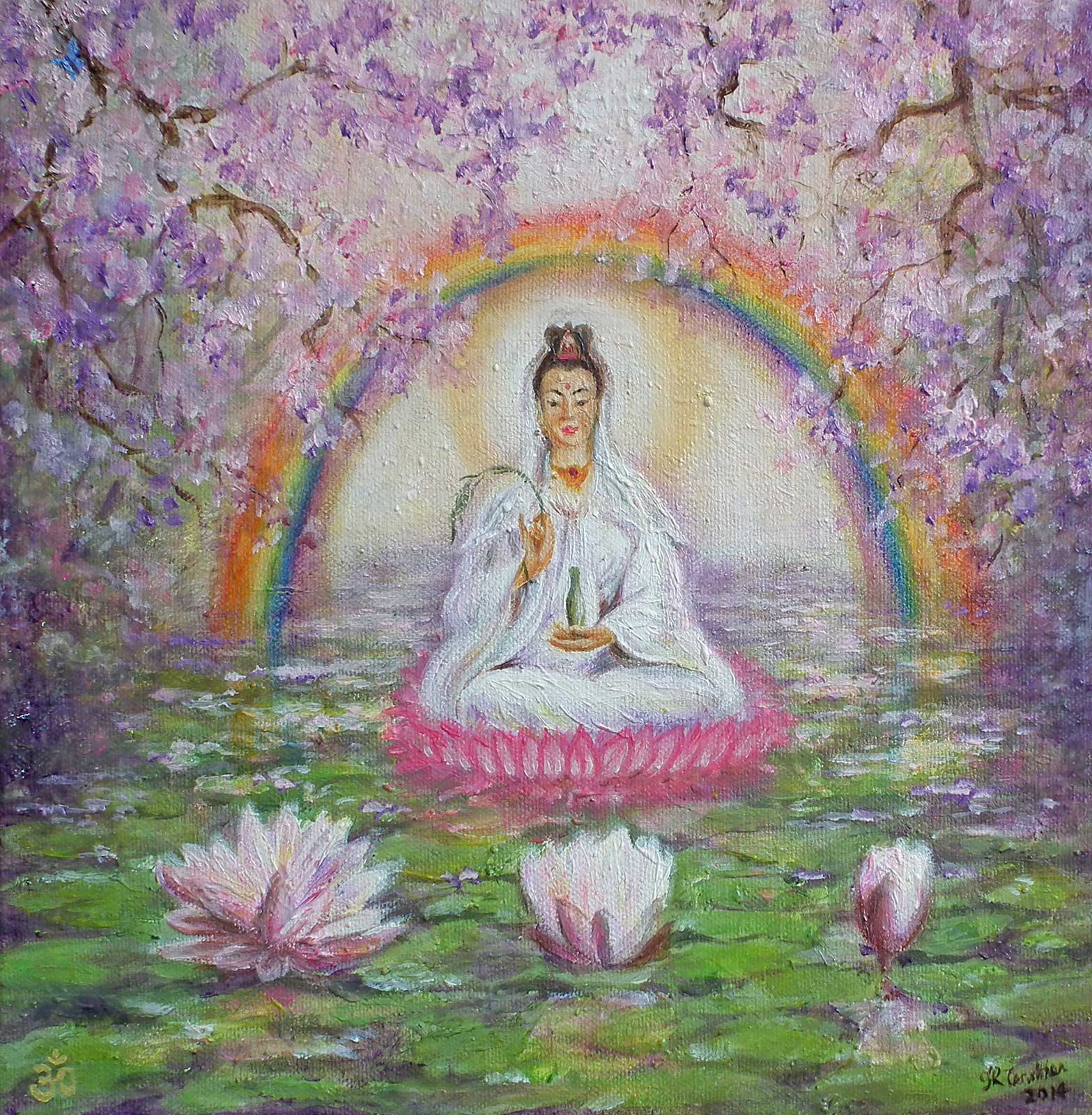 "Kwan Yin" oil painting on canvas