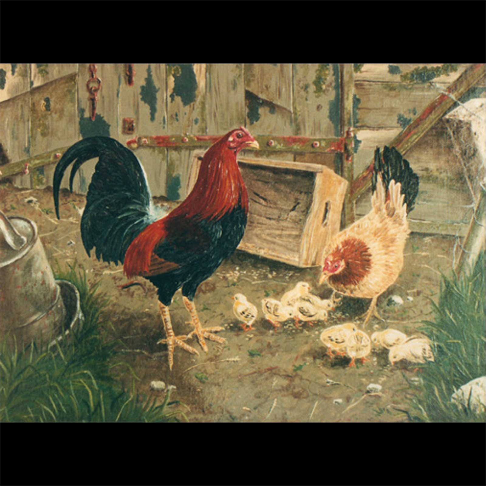 Birds (fowl) oil painting on canvas