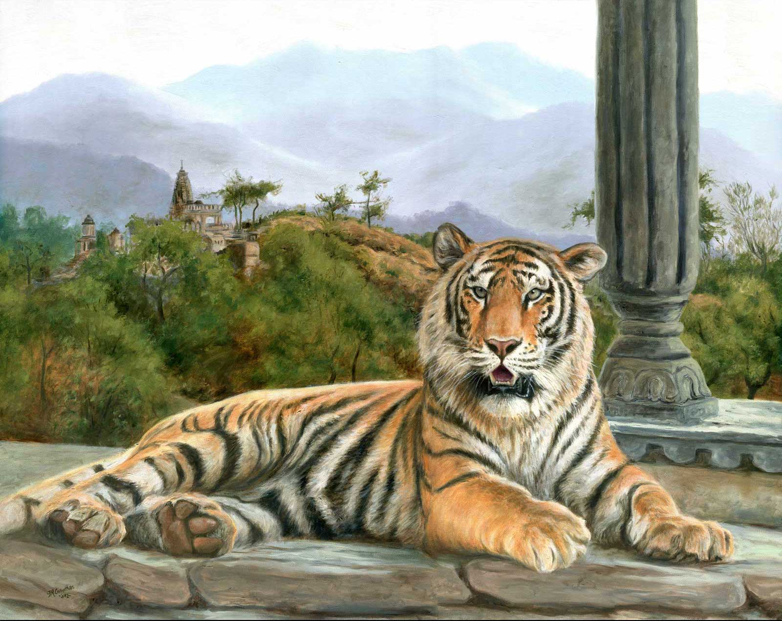 Tiger oil painting on canvas