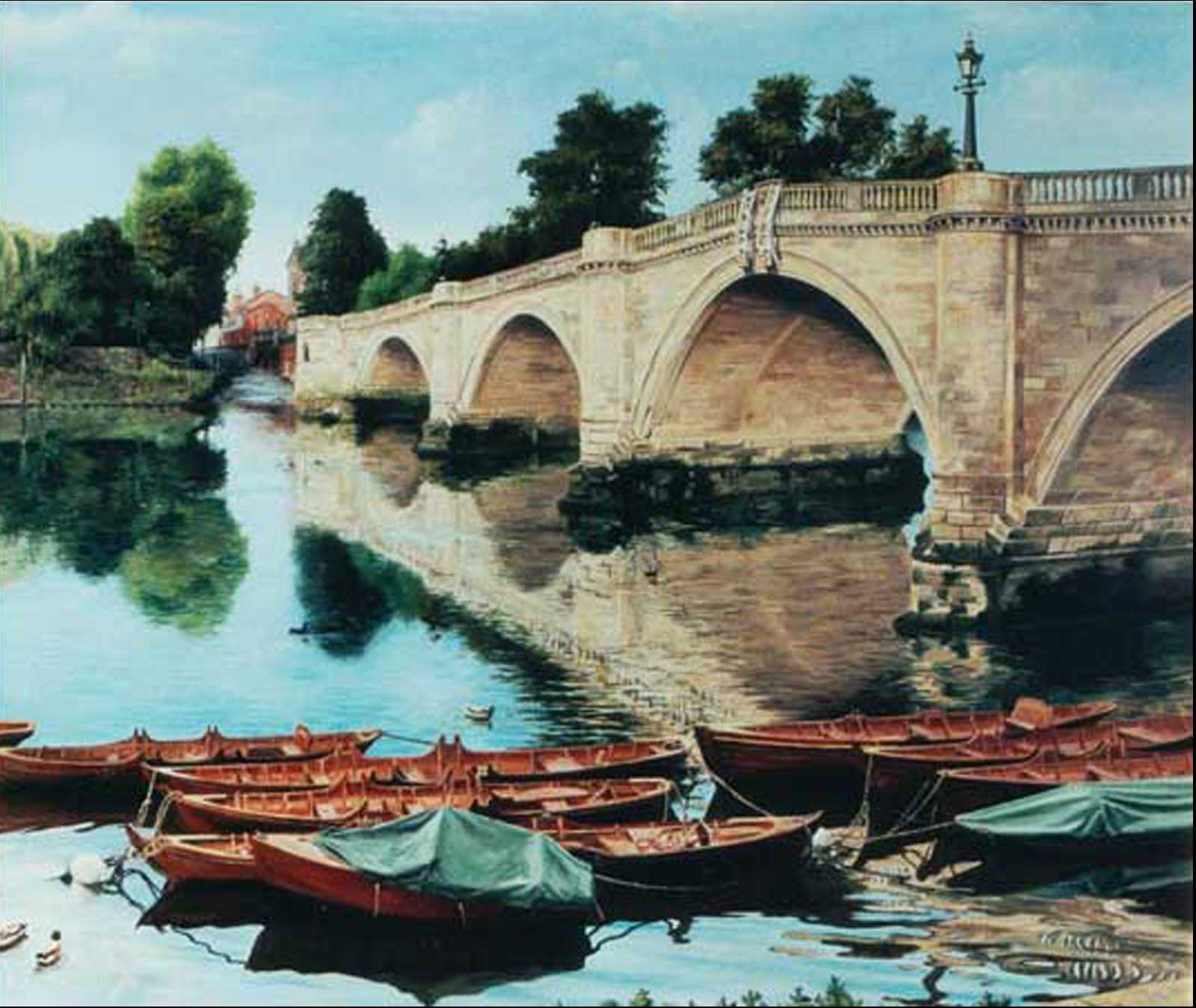 Richmond Bridge oil painting on canvas