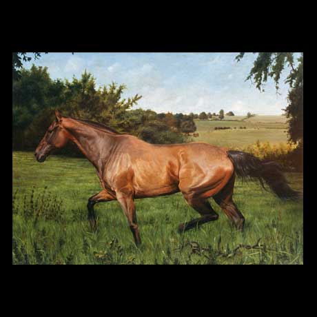 Horse painting, oil paint on canvas