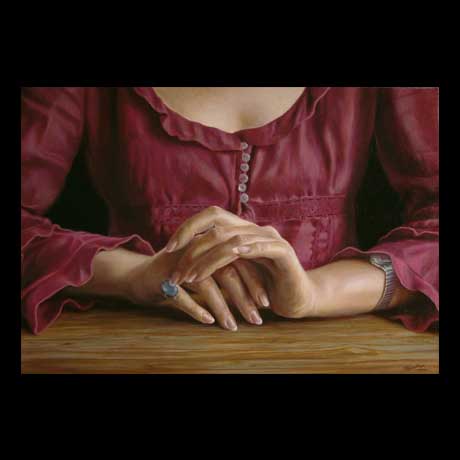 Hands painting, oil paint on canvas