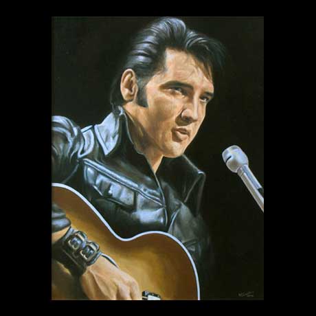 Elvis Presley painting, oil paint on canvas