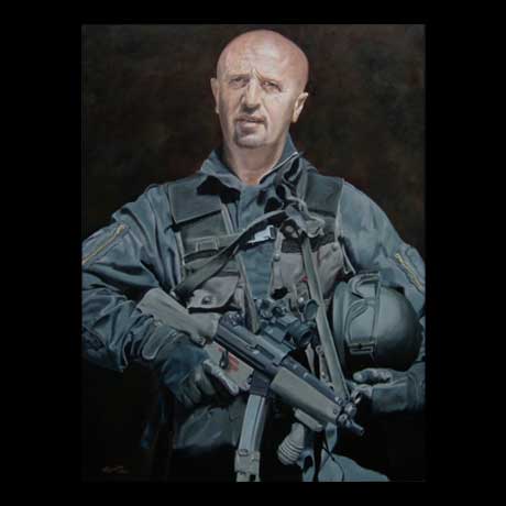 Special forces painting, oil paint on canvas